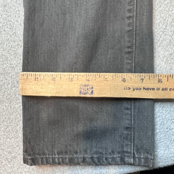 Gap Jeans Mens 31x32 Dark Grey Premium Straight Fit Denim Stretch Casual Pants - Picture 10 of 12
